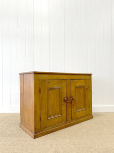 Antique English Pine Cupboard Sideboard