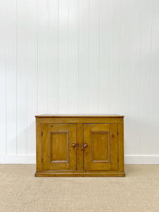 Antique English Pine Cupboard Sideboard