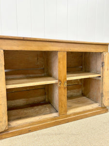 Antique English Pine Cupboard Sideboard