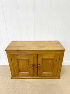 Antique English Pine Cupboard Sideboard