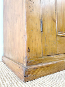 Antique English Pine Cupboard Sideboard