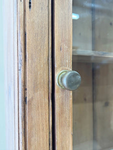 A 19th Century English Pine Narrow Bookcase or Hutch