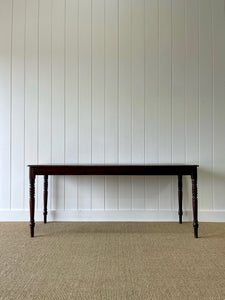 A Large Antique  6ft English Mahogany Hunt Table or Console Table