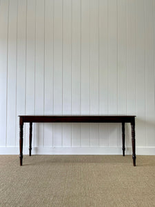 A Large Antique  6ft English Mahogany Hunt Table or Console Table