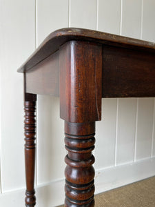 A Large Antique  6ft English Mahogany Hunt Table or Console Table