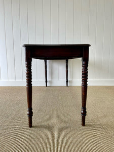 A Large Antique  6ft English Mahogany Hunt Table or Console Table