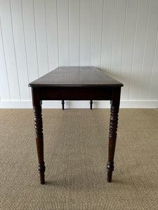 A Large Antique  6ft English Mahogany Hunt Table or Console Table