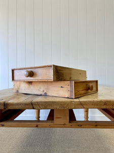 Vintage English Country Pine Waxed 6ft Dining Harvest Table