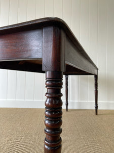 A Large Antique  6ft English Mahogany Hunt Table or Console Table