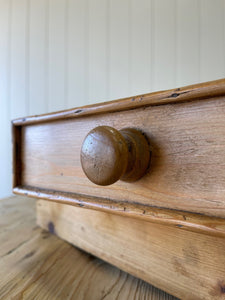 Vintage English Country Pine Waxed 6ft Dining Harvest Table