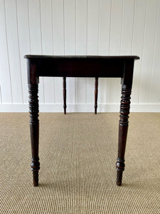 A Large Antique  6ft English Mahogany Hunt Table or Console Table