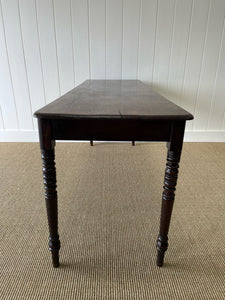 A Large Antique  6ft English Mahogany Hunt Table or Console Table