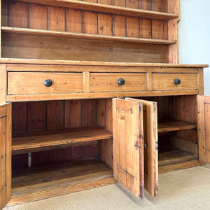 A Large and Charming Pine Welsh Dresser or Cupboard