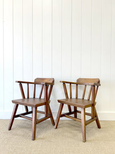 A Set of 4 Rustic Tavern Chairs