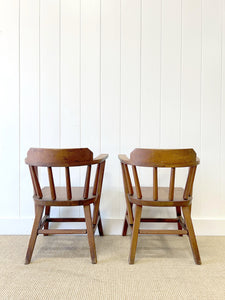 A Set of 4 Rustic Tavern Chairs