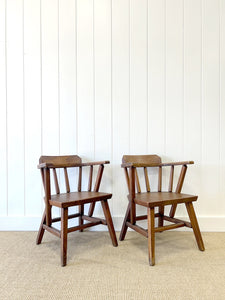 A Set of 4 Rustic Tavern Chairs