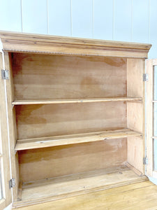 A 19th Century English Pine Bookcase Cabinet or Hutch