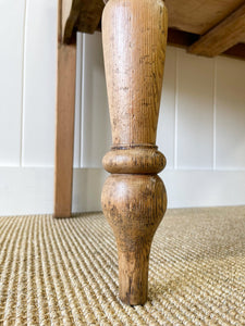 Antique English Country Pine Console Table with Drawers c1890