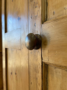 A 19th Century English Pine Livery or Coat Cupboard