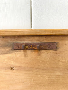 An English Pine Blanket Box or Coffee Table With Iron Handles c1890