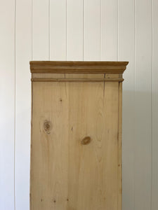 A Diminutive English Pine Country Linen Press or Housekeepers Cupboard Cabinet c1890