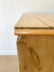 A Large English Pine Chest of Drawers Dresser on Ball Feet c1890