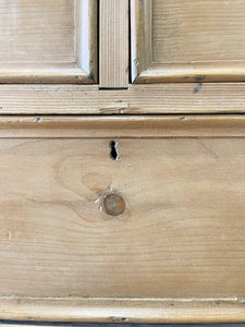 A Large English Pine Chest of Drawers Dresser on Ball Feet c1890