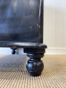 A Large English Ebonized Pine Black Chest of Drawers Dresser c1890