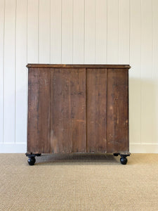 A Large English Ebonized Pine Black Chest of Drawers Dresser c1890