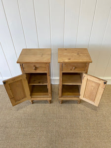 A Charming Set of English Pine Nightstands c1890