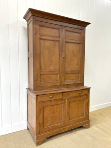 A Large 19th Century French Pine Linen Press Cupboard