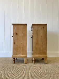 A Charming Set of English Pine Nightstands c1890