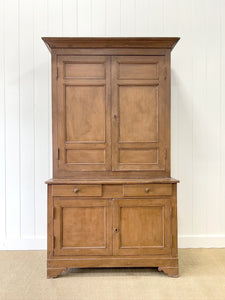 A Large 19th Century French Pine Linen Press Cupboard