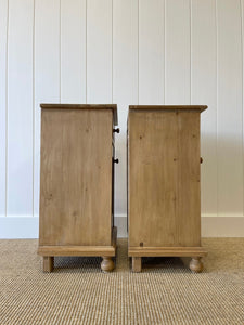 A Charming Set of English Pine Nightstands c1890