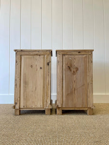 A Charming Set of English Pine Nightstands c1890