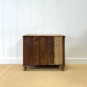 An Antique English Pine Chest of Drawers/Dresser Tulip Feet c1890