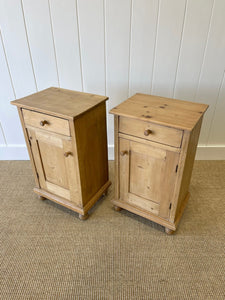 A Charming Set of English Pine Nightstands c1890