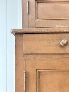 A Large 19th Century French Pine Linen Press Cupboard