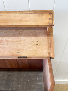 A Handsome English 19th Century Pine Cupboard with Wooden Knobs