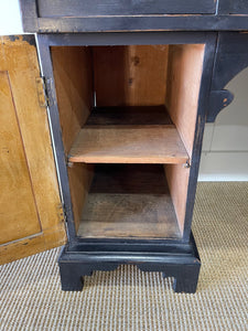 Antique English Pine Ebonized Pedestal Desk c1890