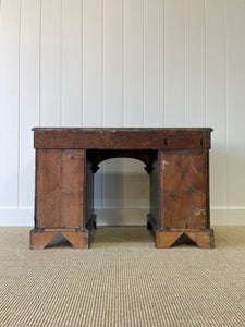 Antique English Pine Ebonized Pedestal Desk c1890