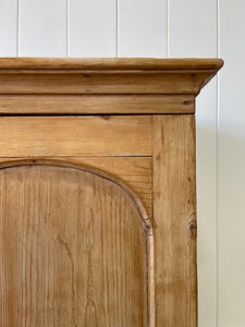 A Handsome English 19th Century Pine Cupboard with Wooden Knobs