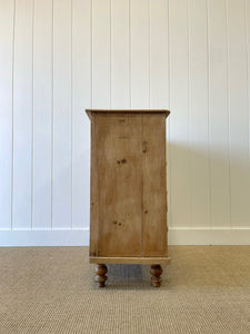 A Large English Pine Chest of Drawers Dresser on Tulip Feet c1890