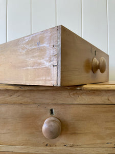 A Large English Pine Chest of Drawers Dresser on Tulip Feet c1890