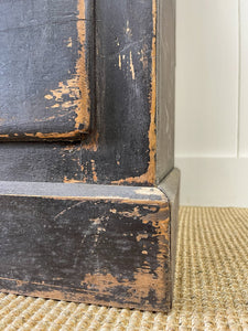 A Large English Ebonized Pine Black Chest of Drawers Dresser c1890