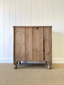 A Large English Pine Chest of Drawers Dresser on Ball Feet c1890