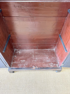 A Handsome Irish Georgian Ebonized Pine Housekeeper's Cupboard