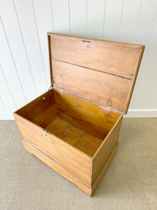 An English Pine Blanket Box or Coffee Table c1890