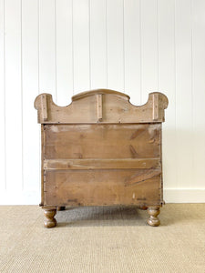 An English Pine Chest of Drawers with Gallery c1880