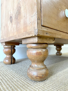 An English Pine Chest of Drawers with Gallery c1880